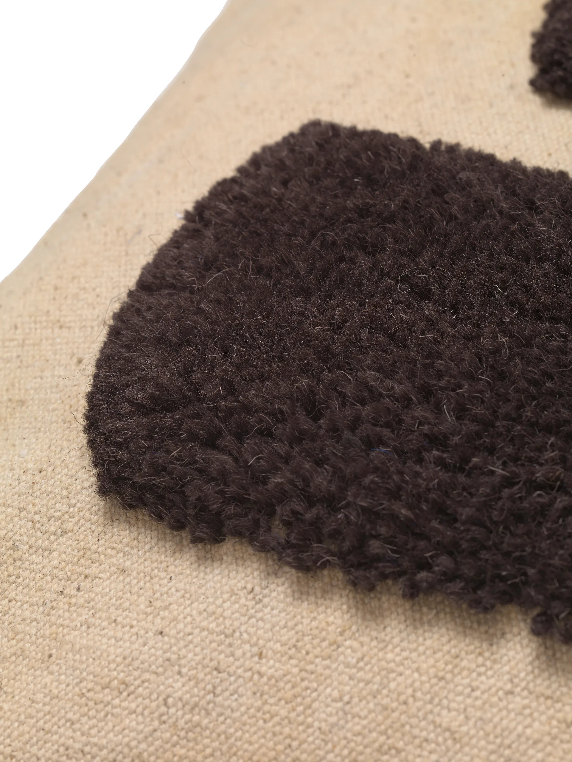 Lay tyyny 50 x 50 cm, Sand / Dark Brown Ferm Living
