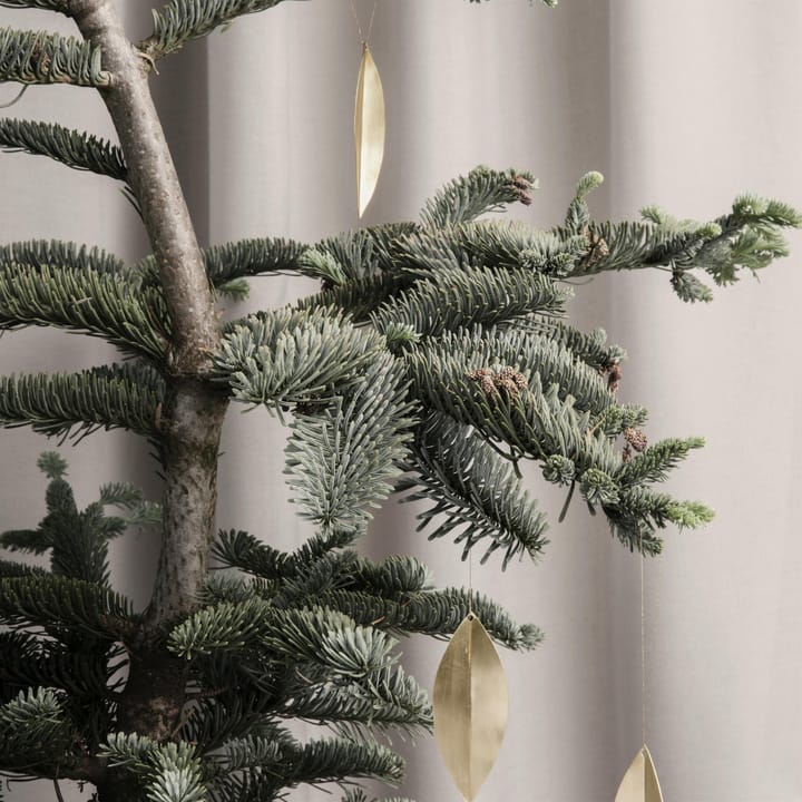 Leaf brass joulukuusenkoriste, 4 kpl Ferm Living