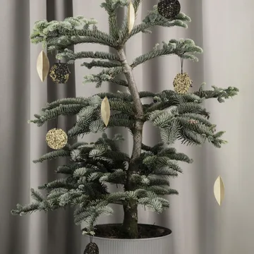 Leaf joulukuusenkoriste - Brass, 4 kpl - Ferm Living