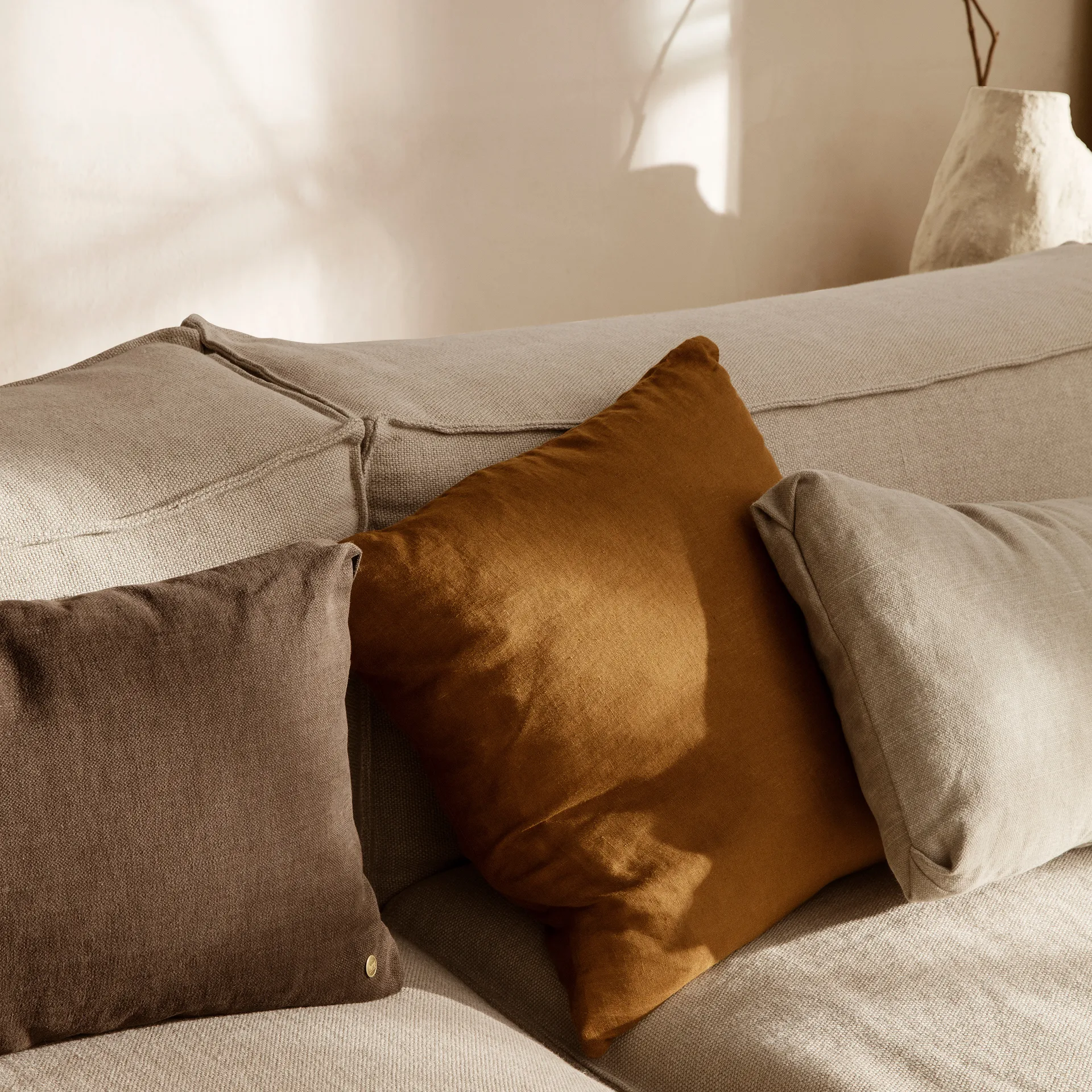 Linen tyyny 50x50 cm, Sugar kelp Ferm Living