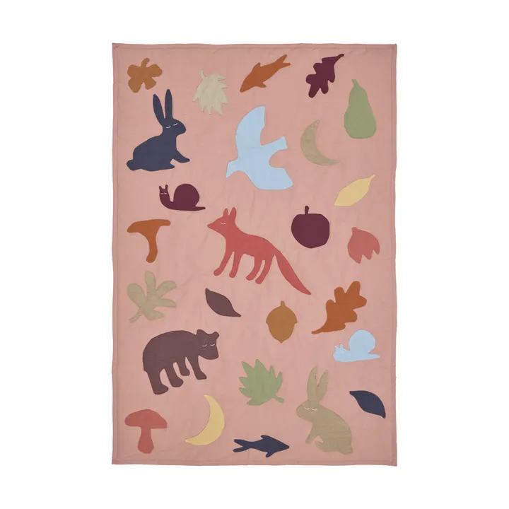 Lunden viltti - Rose-multi, 80x110 cm - Ferm Living