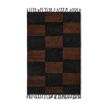 Mara käsinpunottu matto 120x180 cm - Black-chocolate - Ferm Living
