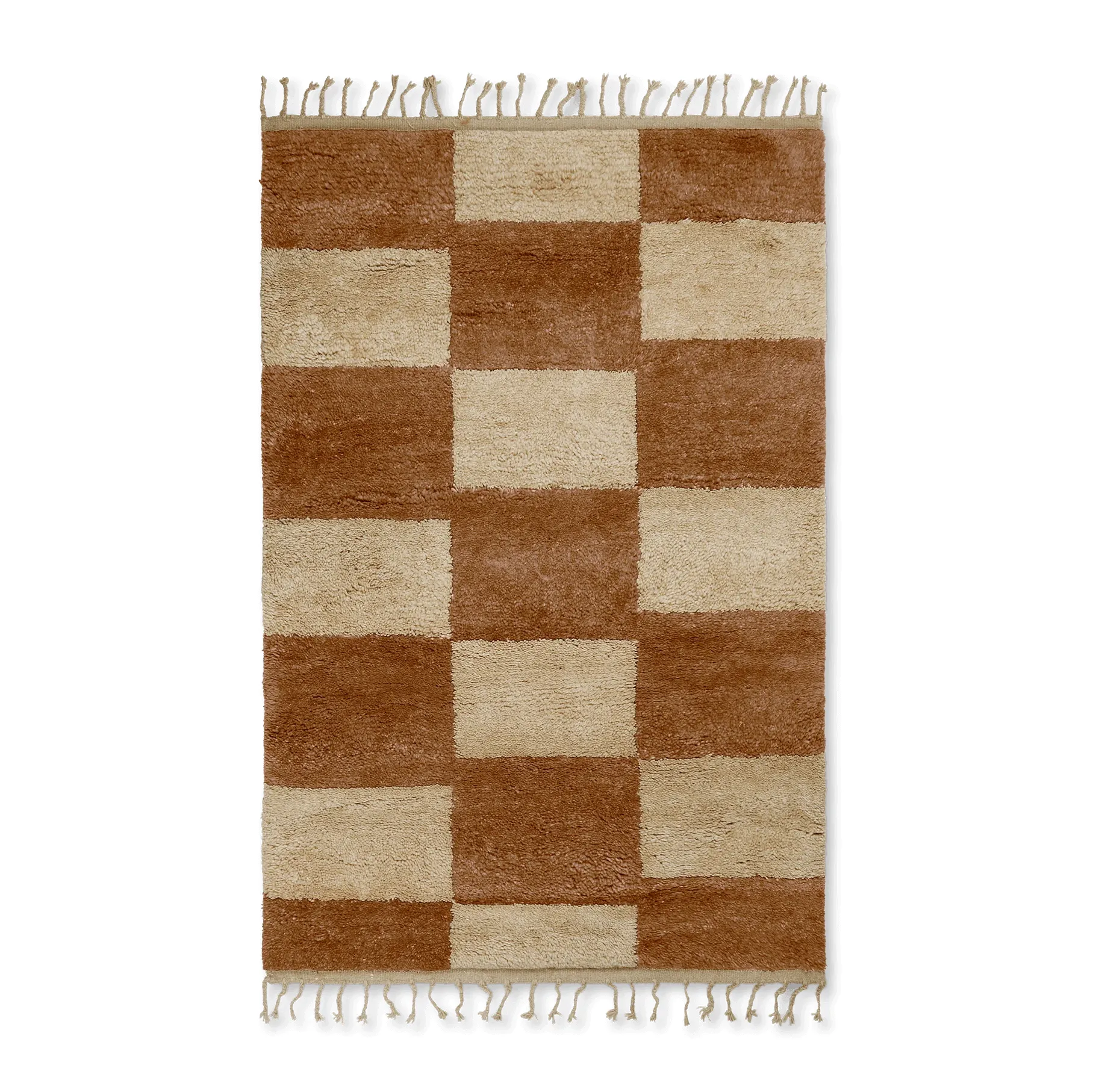 Mara käsinpunottu matto 120x180 cm, Dark Brick-off-white Ferm Living