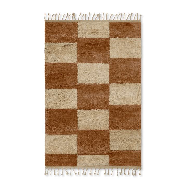 Mara käsinpunottu matto 120x180 cm - Dark Brick-off-white - Ferm LIVING