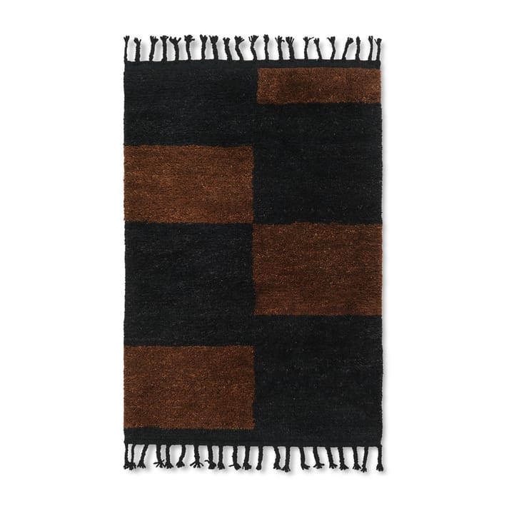 Mara käsinpunottu matto 80x120 cm - Black-chocolate - Ferm LIVING