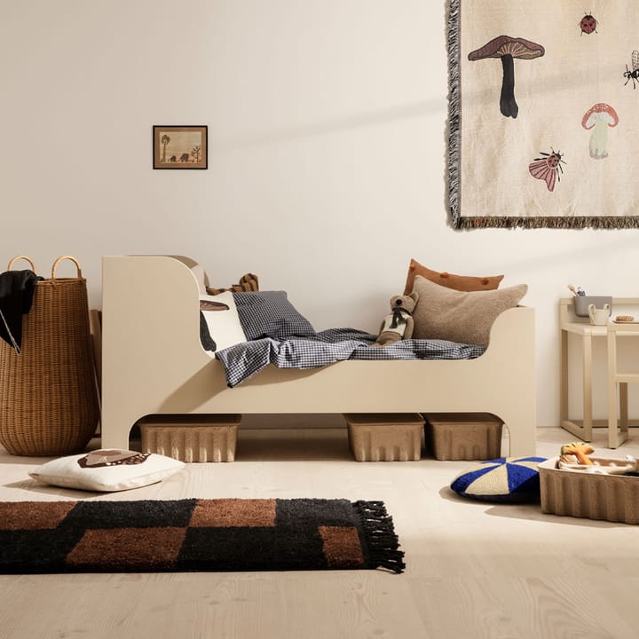 Mara matto, Bright blue/offwhite, l, 120 x 180 cm Ferm Living