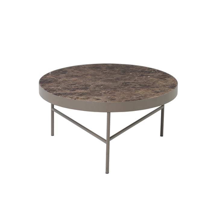 Marble Table -sohvapöytä - Ruskea marmori-large-ruskea runko - Ferm LIVING