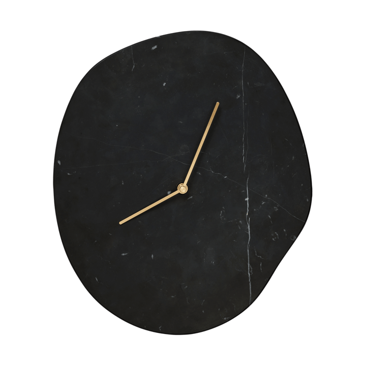 Melt seinäkello 28 x 33 cm - Black marble - Ferm Living