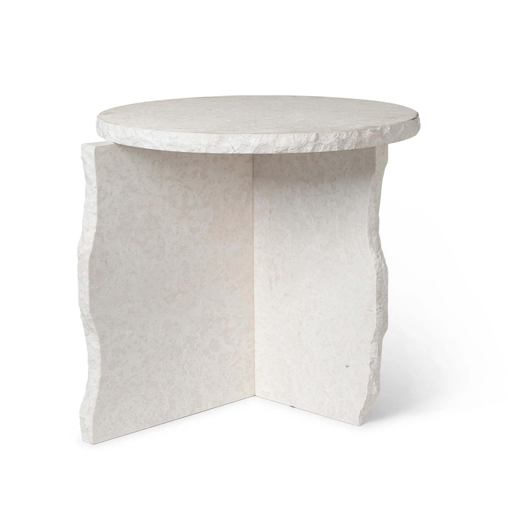 Mineral Sculptural pöytä Ø52 cm, Bianco Curia Ferm Living