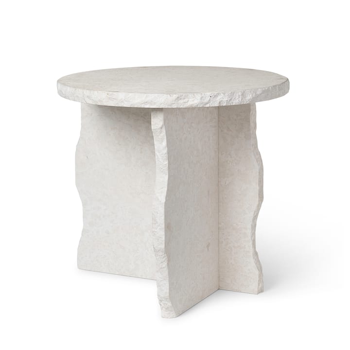 Mineral Sculptural pöytä Ø52 cm - Bianco Curia - ferm LIVING