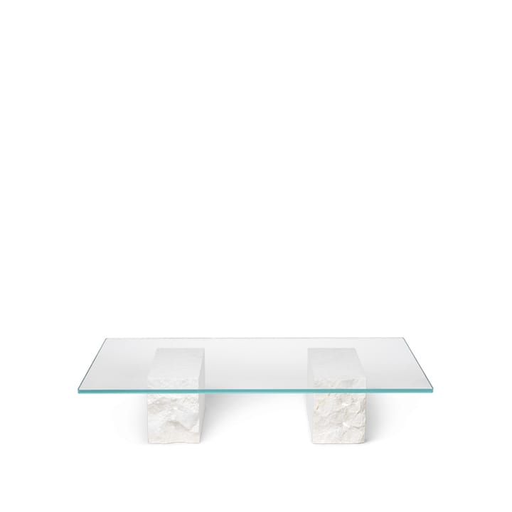 Mineral sohvapöytä - Lasi, jalusta marmoria - Ferm LIVING