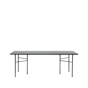 Mingle ruokapöytä - Oak black, 210 cm, mustat metallijalat - Ferm Living