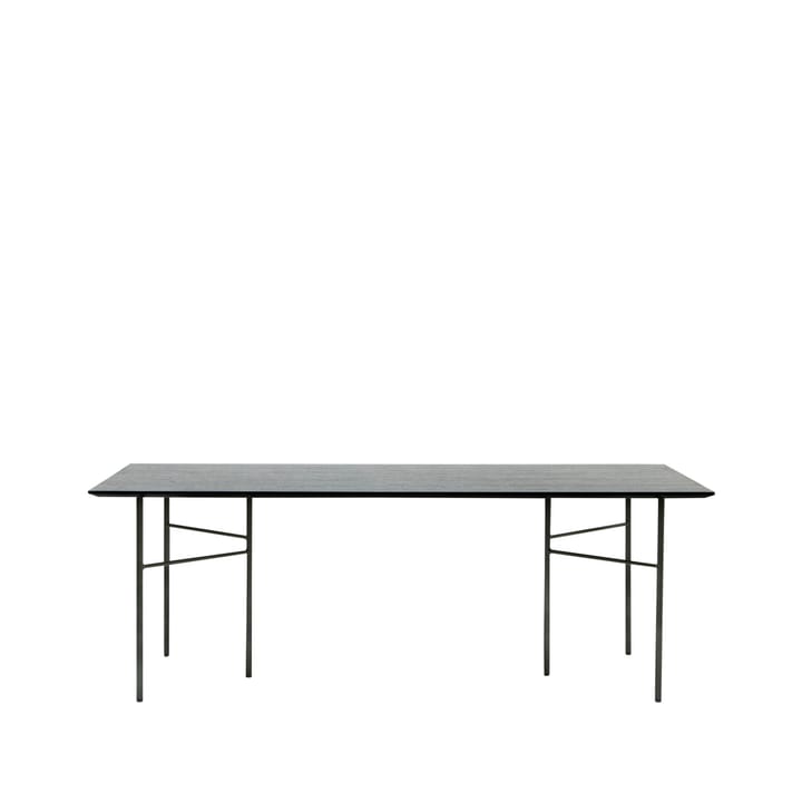 Mingle ruokapöytä - Oak black, 210 cm, mustat metallijalat - ferm LIVING