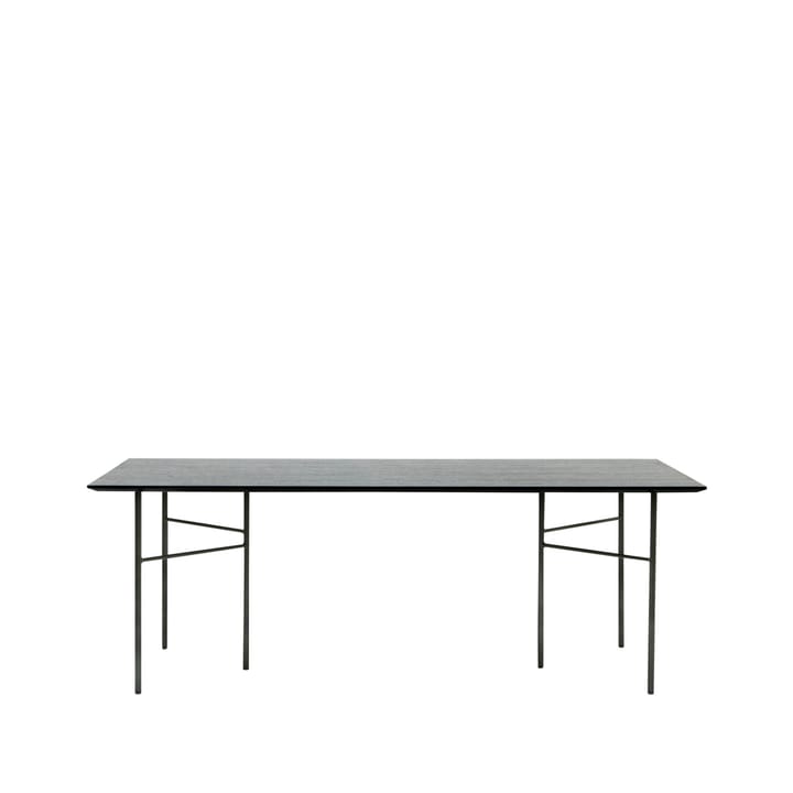 Mingle ruokapöytä - Oak black, 210 cm, mustat metallijalat - Ferm LIVING