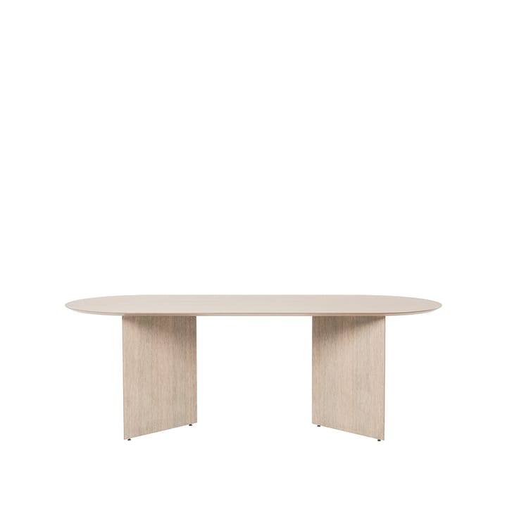 Mingle ruokapöytä ovaali - Oak natural veneer, viistojalat tammi - Ferm LIVING