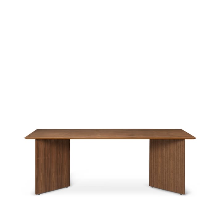 Mingle ruokapöytä - Walnut veneer, 210 cm, viistojalat saksanpähkinävaneri - ferm LIVING