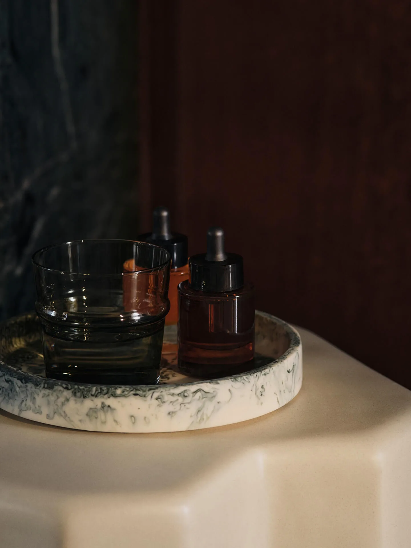 Mist koristealusta Ø20 cm, Emerald-off-white Ferm Living