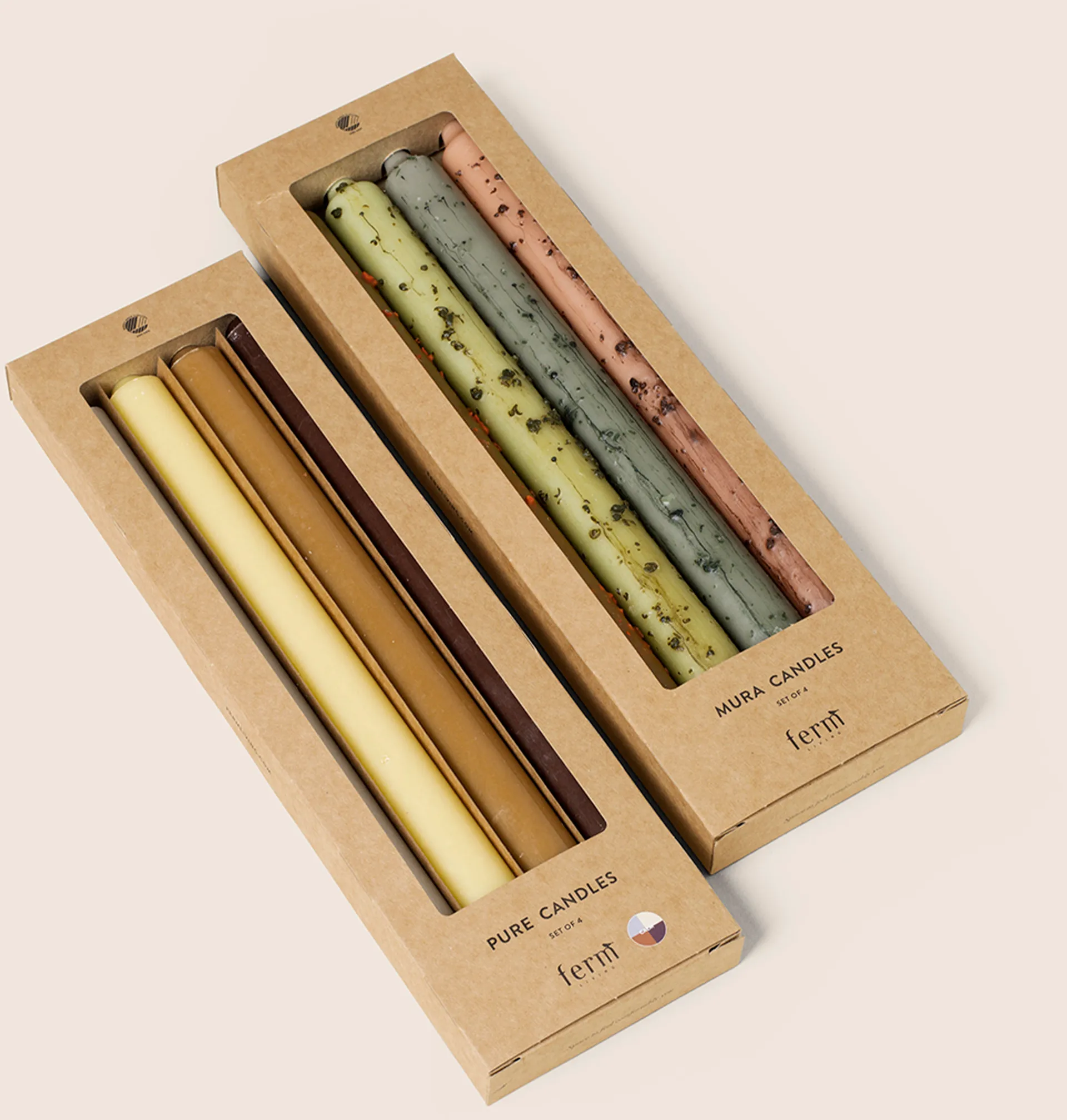 Mura kynttilä 4 osaa, Monivärinen Ferm Living