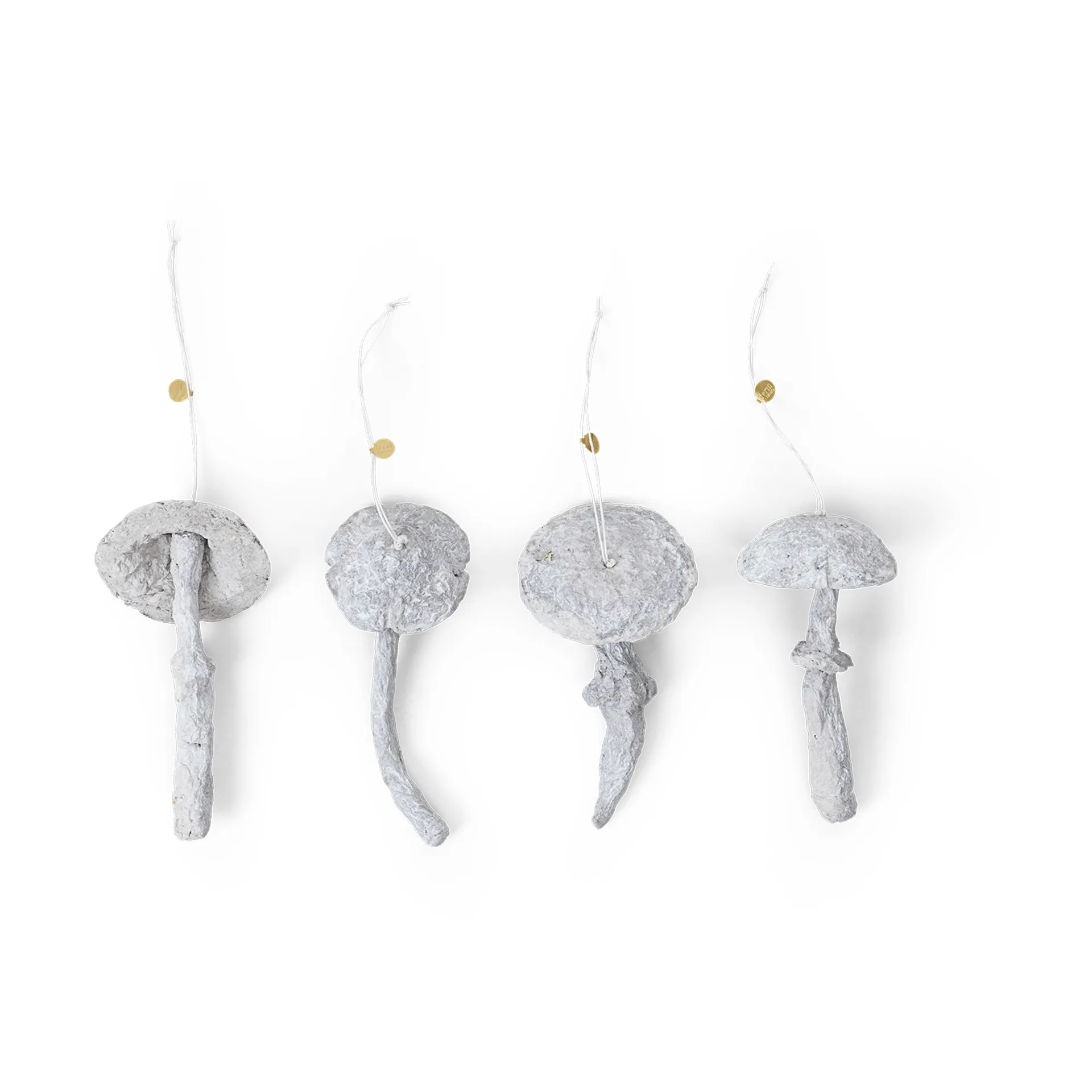 Mushroom ornament joulukuusenkoriste 4 osaa, Faded white Ferm Living