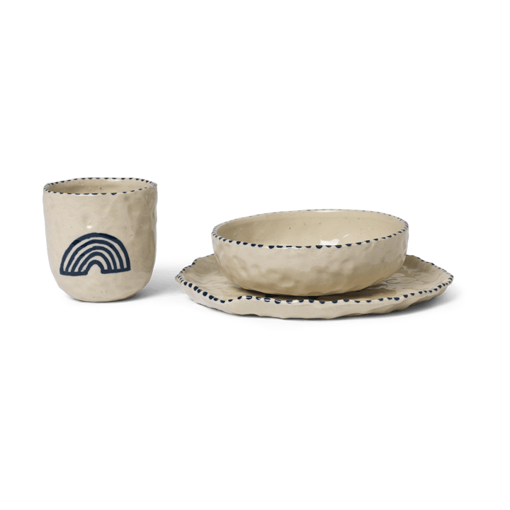 Naive lasten astiasto 3 osaa, Deep blue Ferm Living