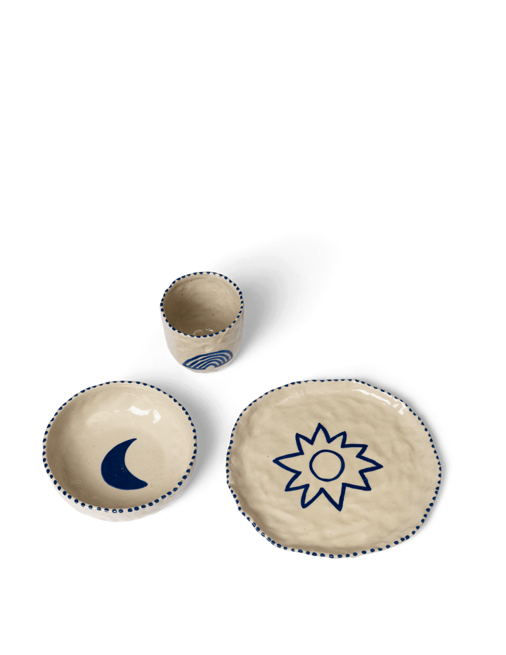 Naive lasten astiasto 3 osaa, Deep blue Ferm Living