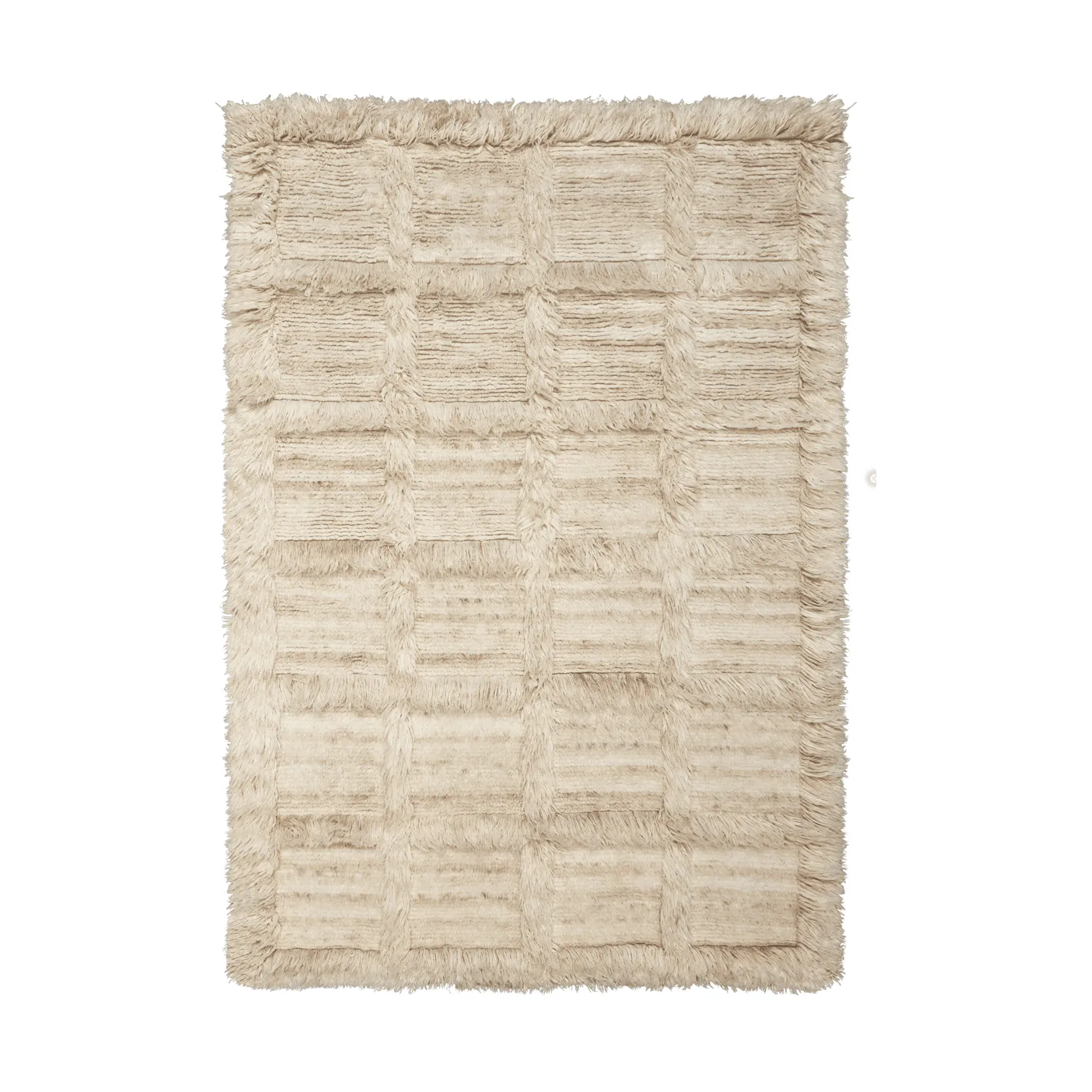 Norte ruutumatto, Natural, 160x235 cm Ferm Living
