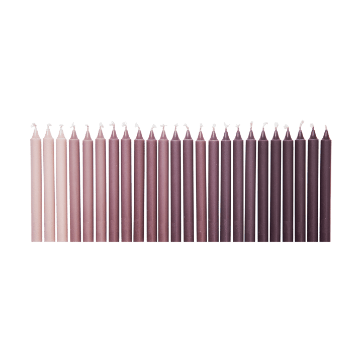 Ombre antiikkikynttilä 24 kpl - Tumma viini - Ferm Living