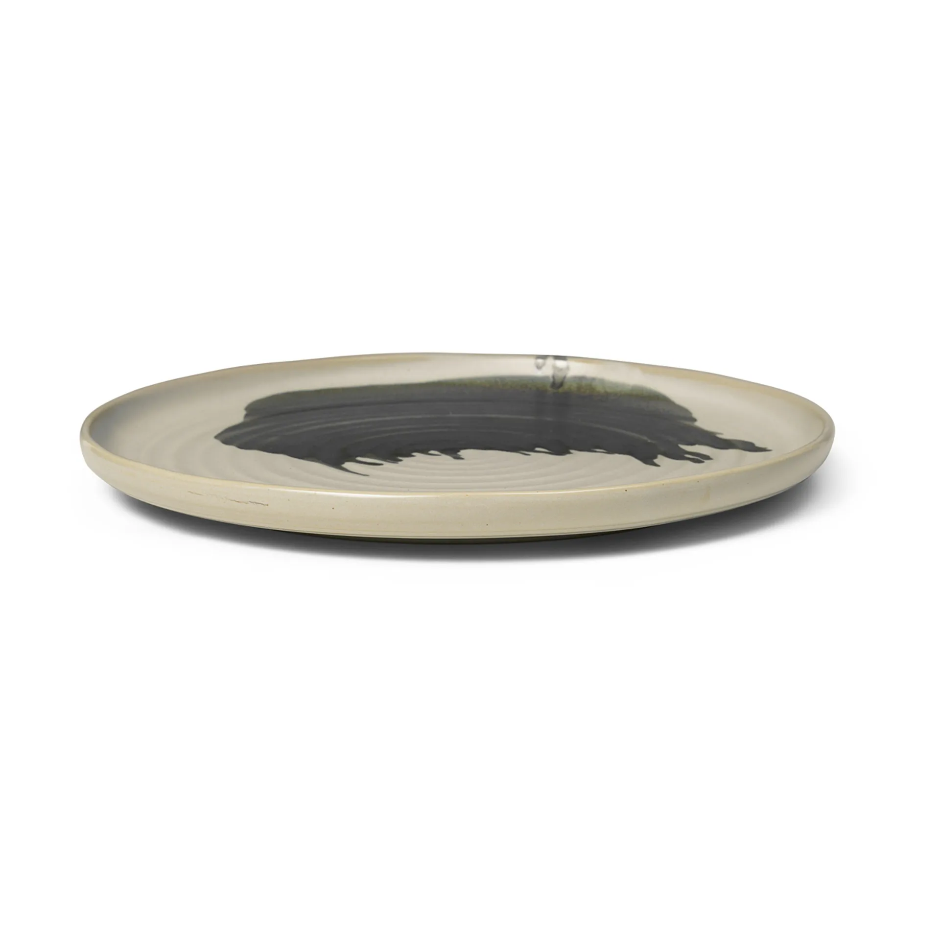 Omhu Centrepiece tarjoilulautanen ⌀36 cm, off white-charcoal Ferm Living