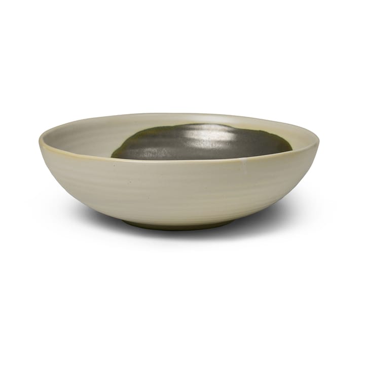 Omhu kulho large ⌀28 cm, off white-charcoal Ferm Living