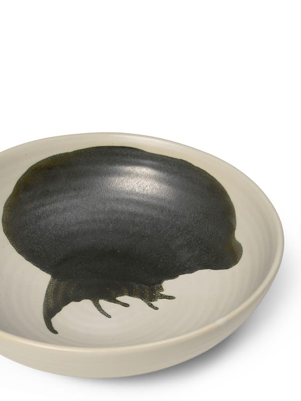 Omhu kulho large ⌀28 cm, off white-charcoal Ferm Living