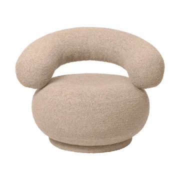 Orbo lounge-tuoli - Raw bouclé - Natural - Ferm Living