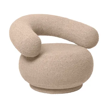 Orbo lounge-tuoli - Raw bouclé - Natural - Ferm Living