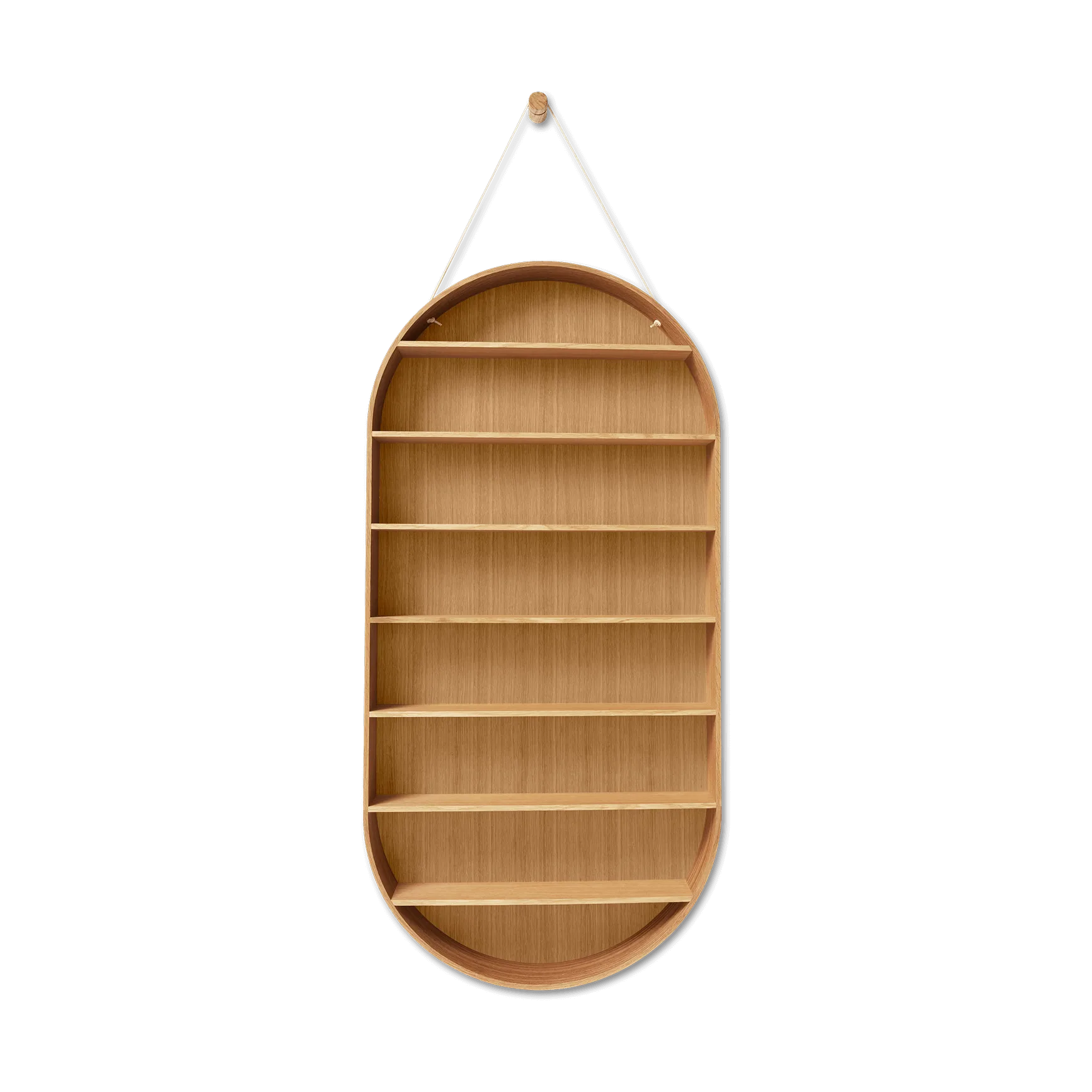 Oval Dorm hylly, Oiled oak Ferm Living