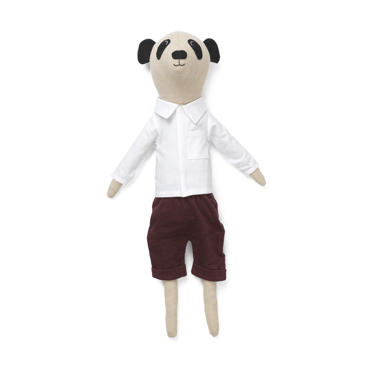 ferm LIVING Panda Teddy pehmolelu Luonnollinen