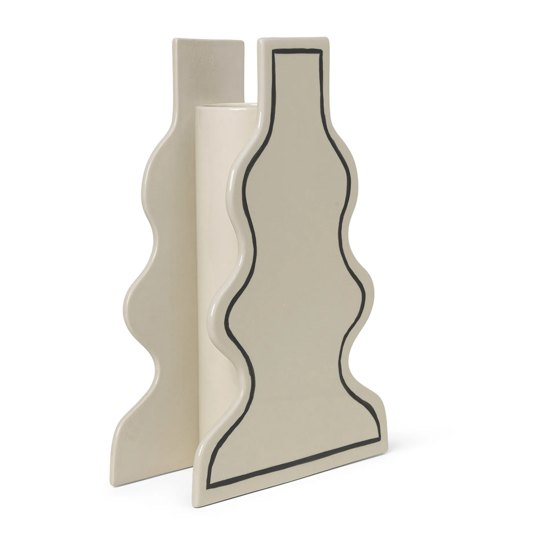 Paste maljakko curvy 36 cm, Off white Ferm Living