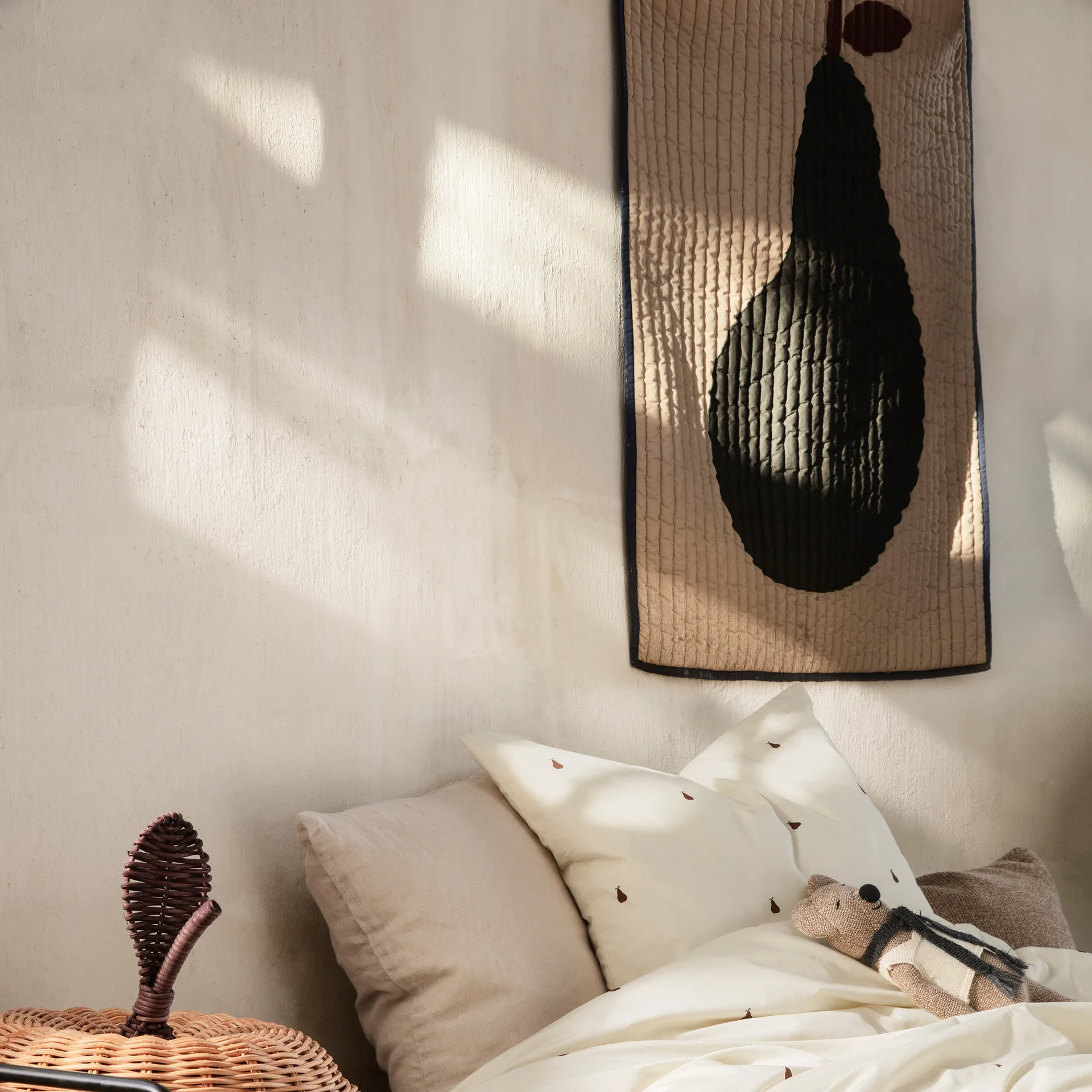 Pear huopa 80x110 cm, Hiekka-tummanvihreä Ferm Living