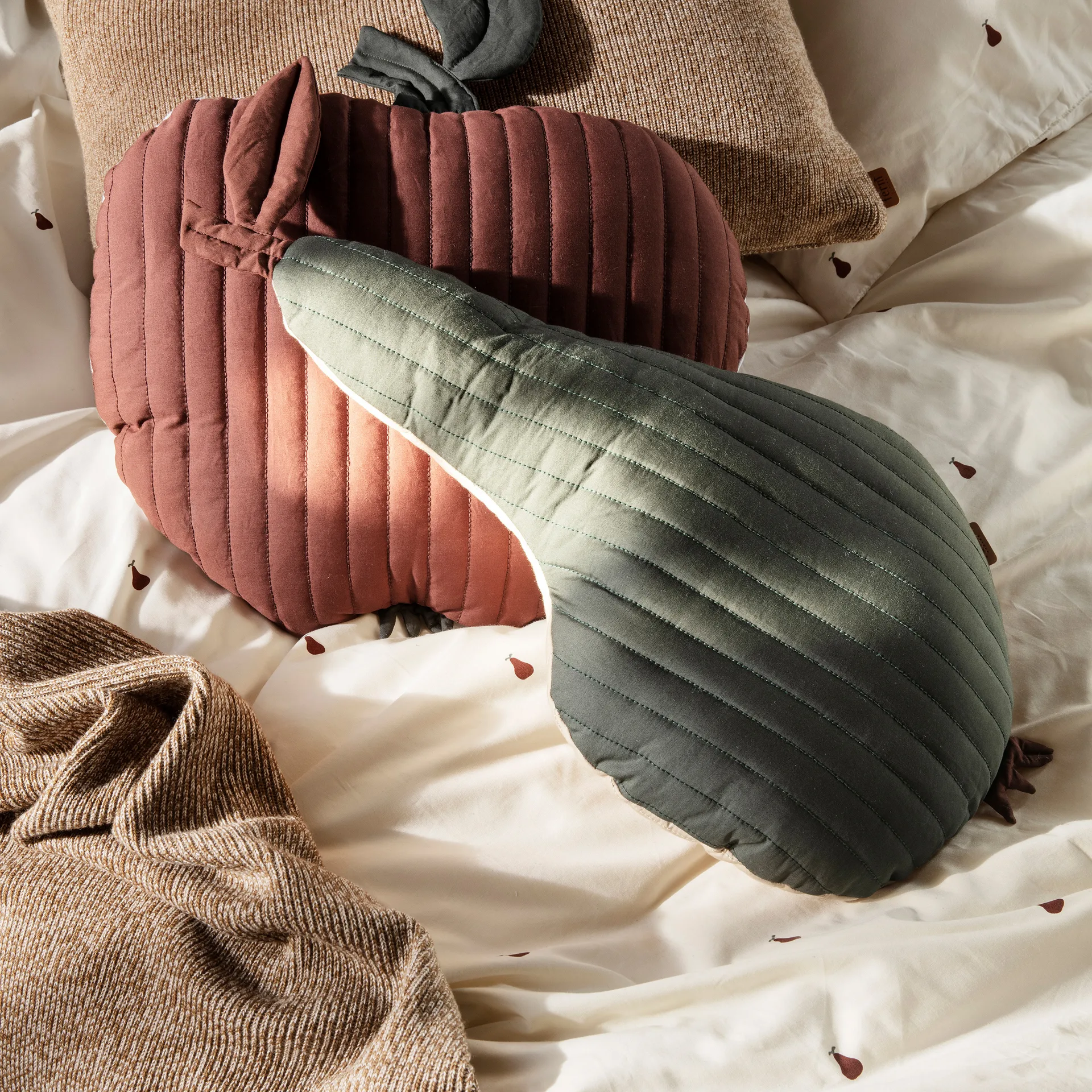 Pear pussilakanasetti 70x100 cm, Off white-cinnamon Ferm Living