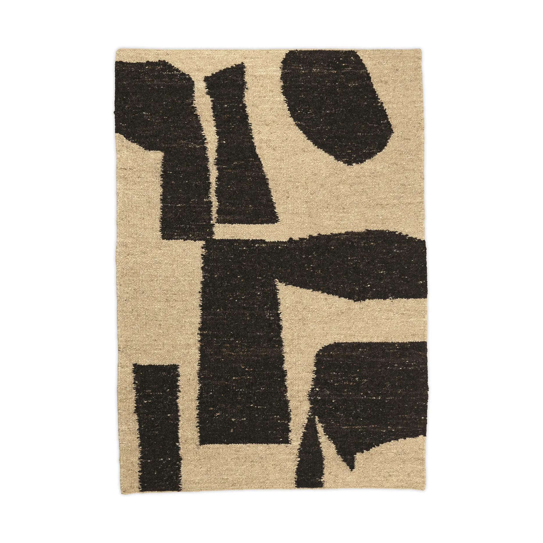 Piece villamatto, Luonnonvalkoinen-kahvi, 140x200 cm Ferm Living