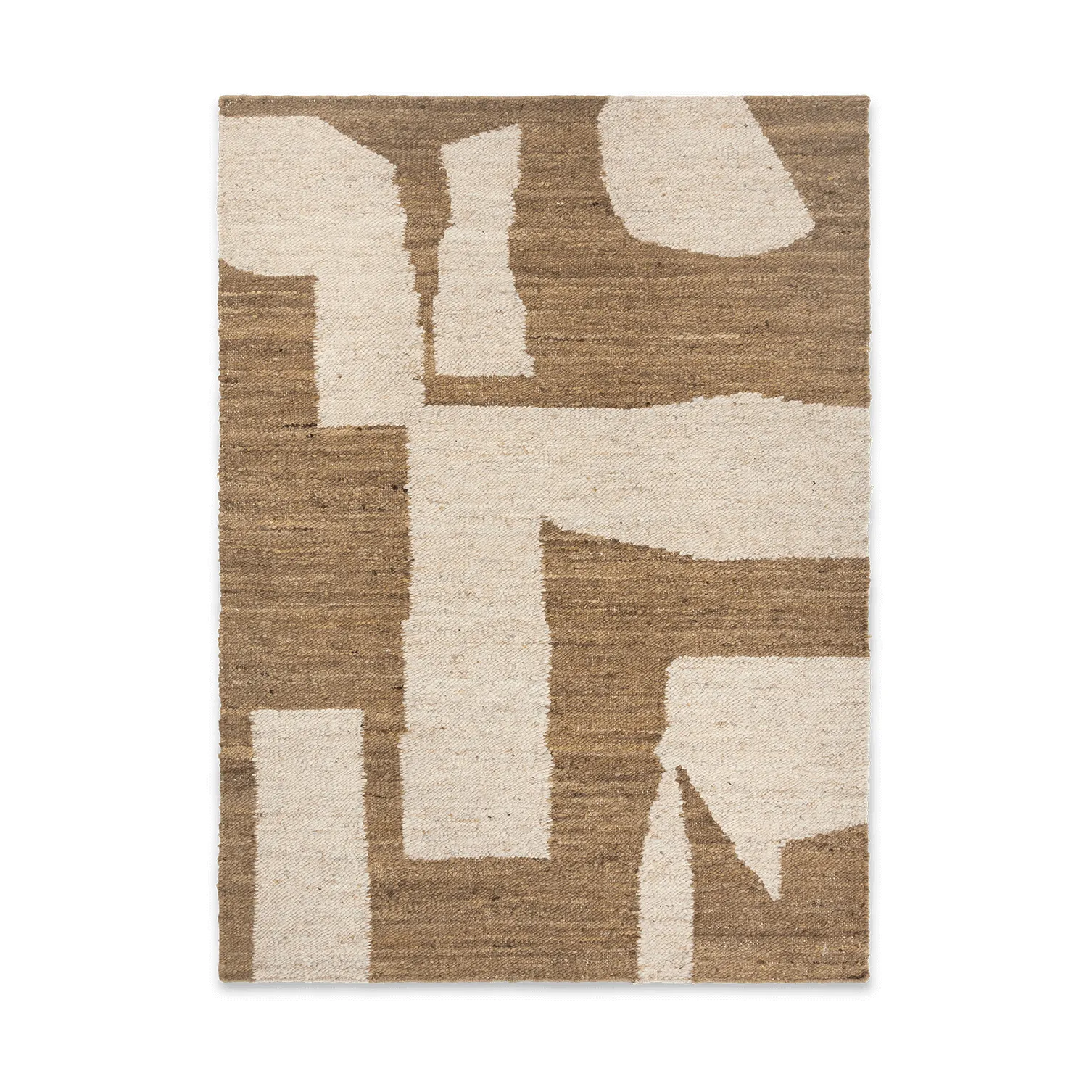 Piece villamatto, Off-white-Toffee, 140x200 cm Ferm Living