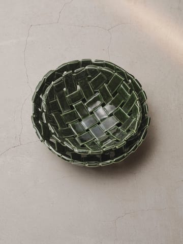 Plait kulho Ø24 cm - Emerald green - Ferm Living