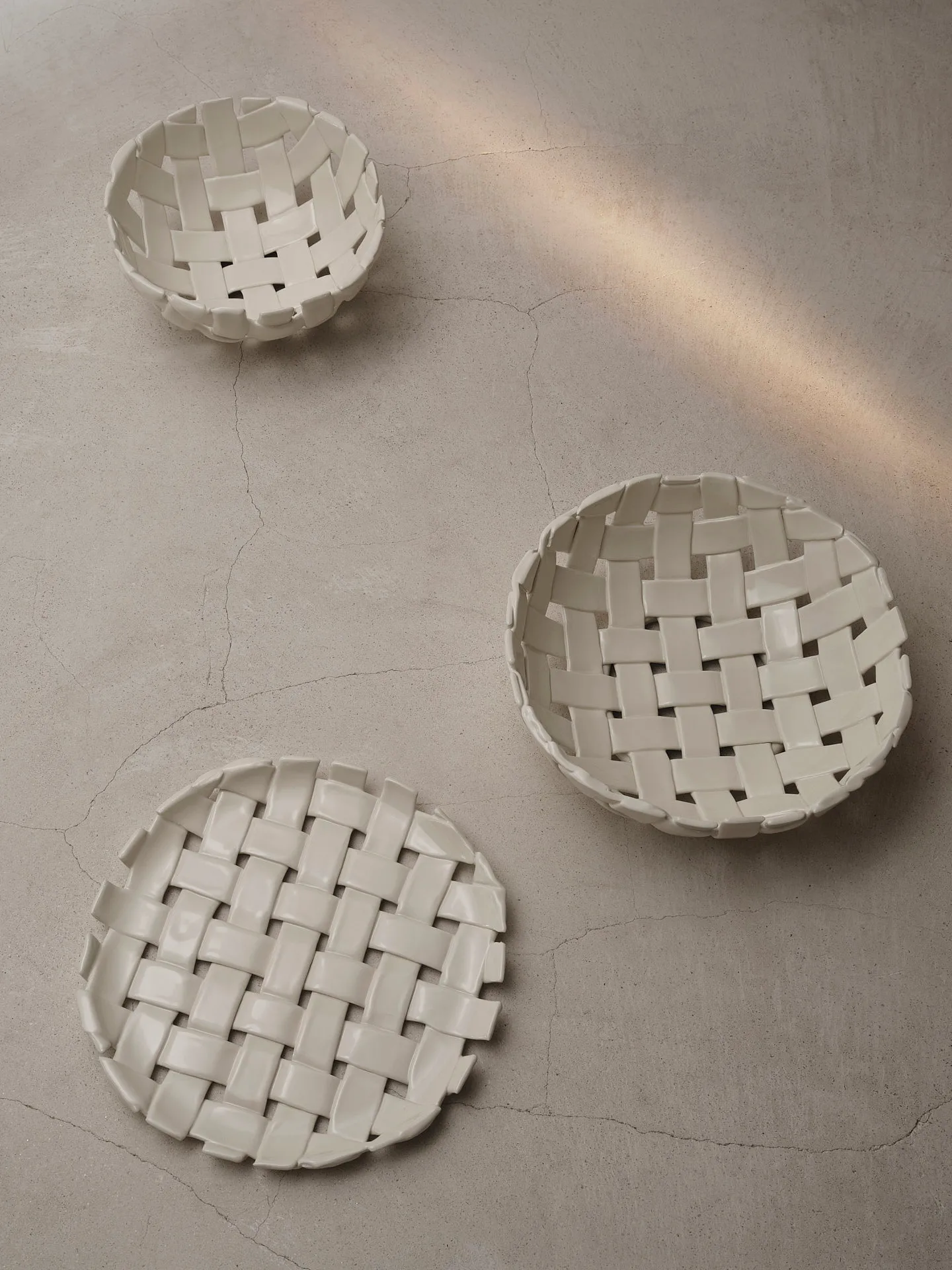 Plait kulho Ø30 cm, Off white Ferm Living