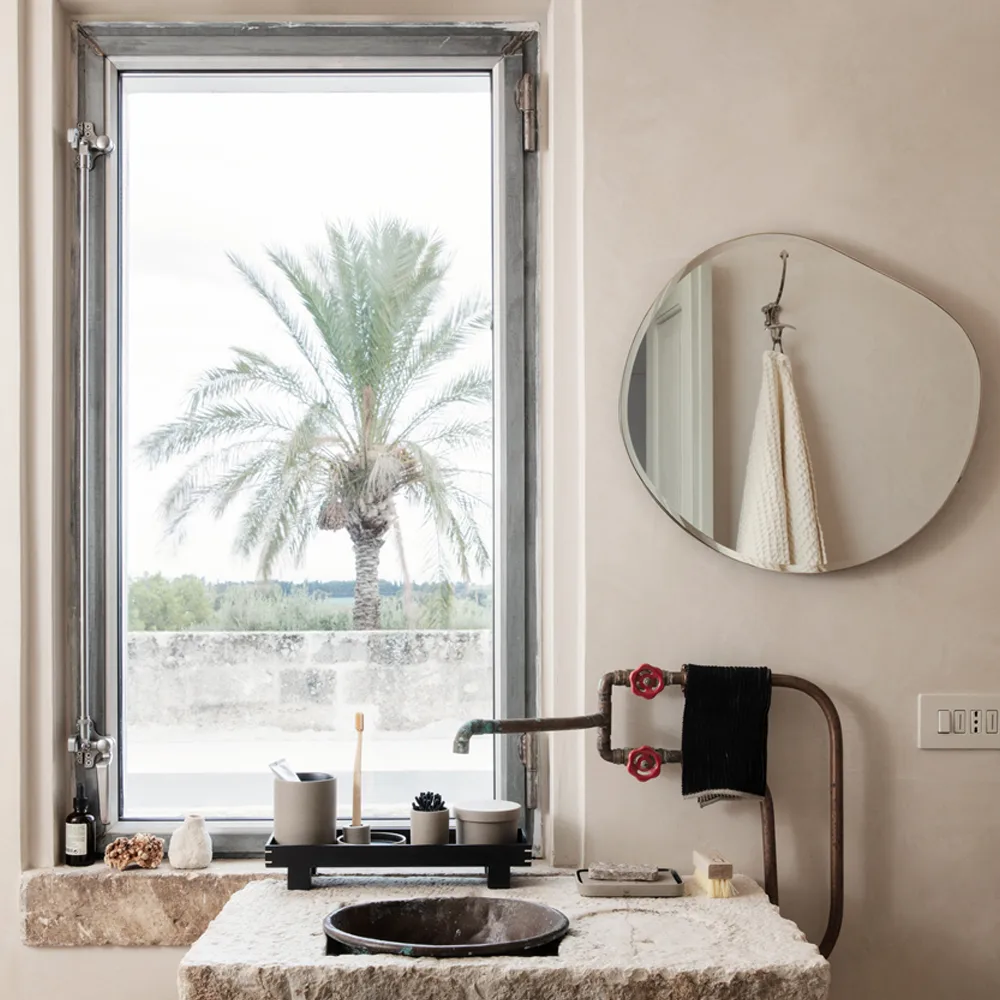 Pond peili, Dark chrome, xl Ferm Living