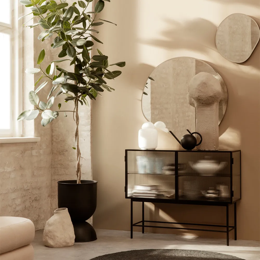 Pond peili, Dark chrome, xl Ferm Living