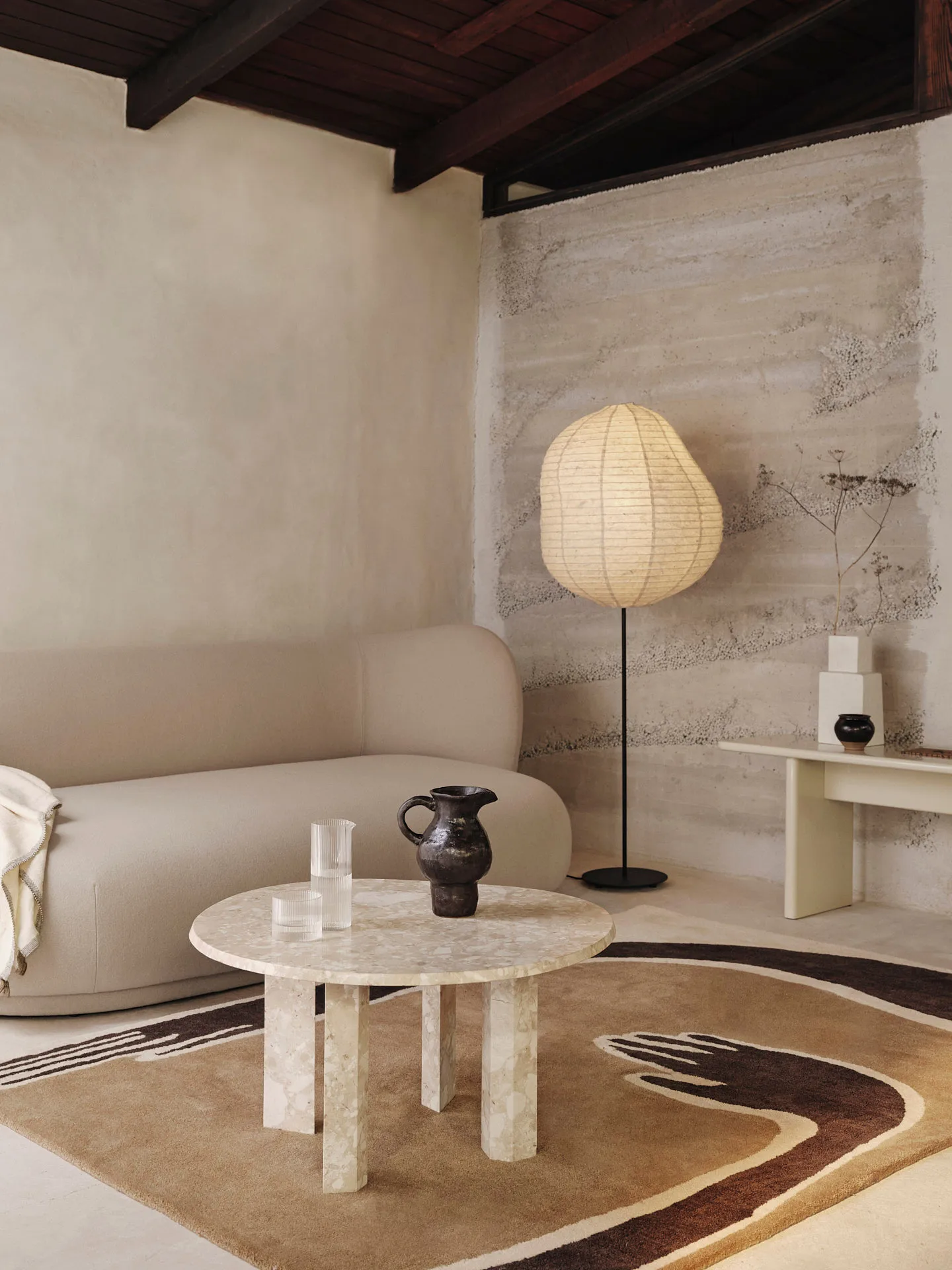 Pose matto, Coffee-off white, 140x200 cm Ferm Living