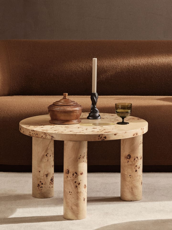 Post sohvapöytä pieni Ø65 cm, Burl veneer Ferm Living