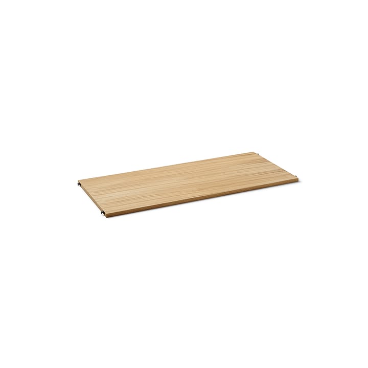 Punctual Perforated hylly 90 cm - Oak oiled, anthracite - Ferm Living
