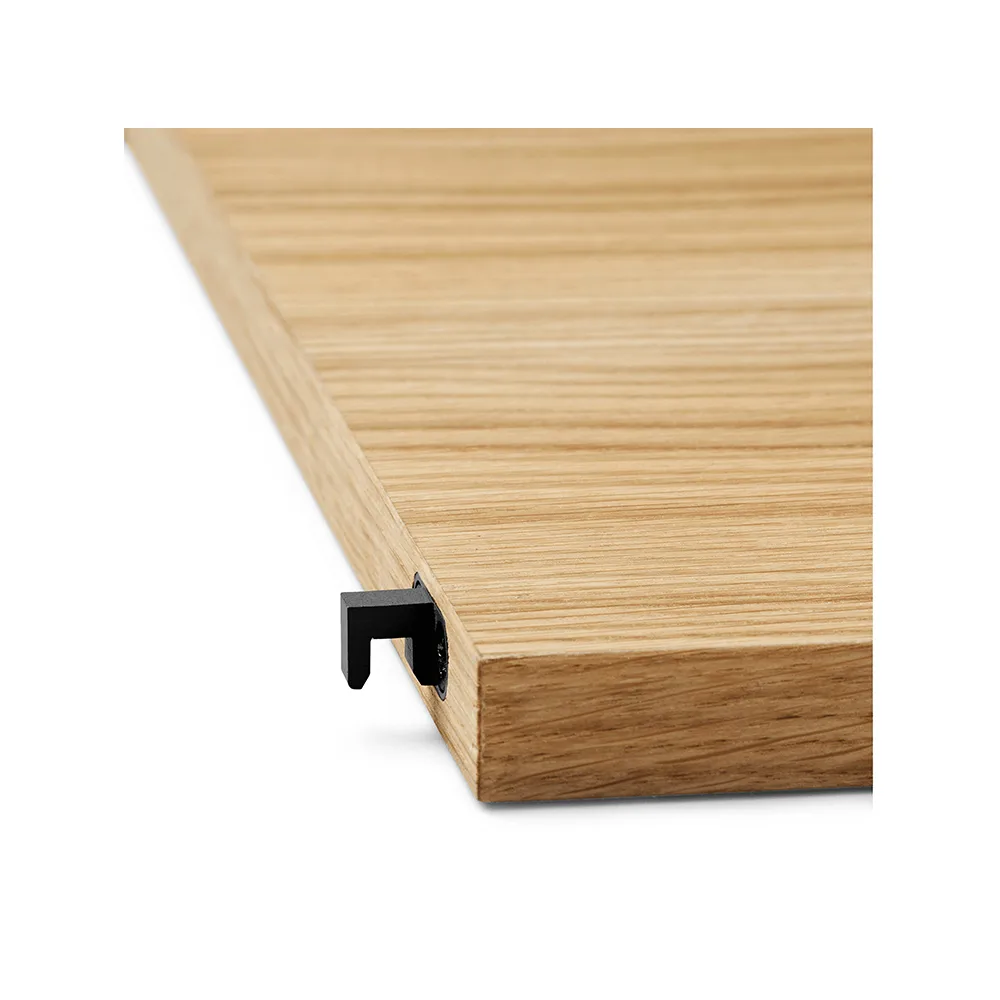 Punctual Perforated hylly 90 cm, Oak oiled, anthracite Ferm Living