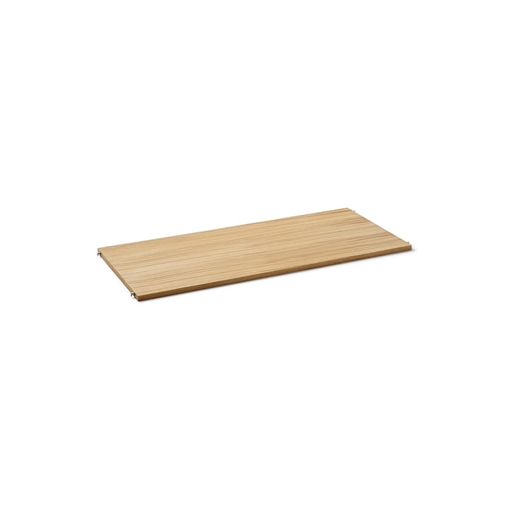 Punctual Perforated hylly 90 cm - Oak oiled, light grey - Ferm Living