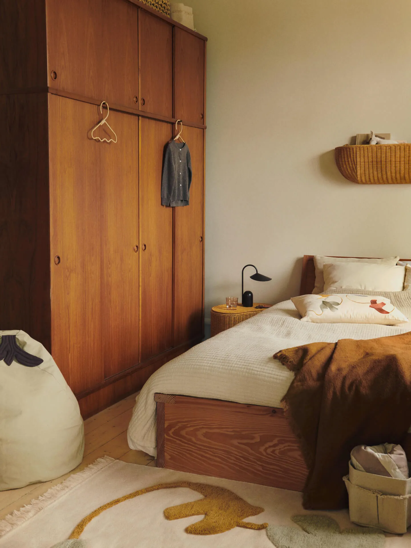 Punottu seinäkorikotelokori 25x75 cm, Natural Ferm Living