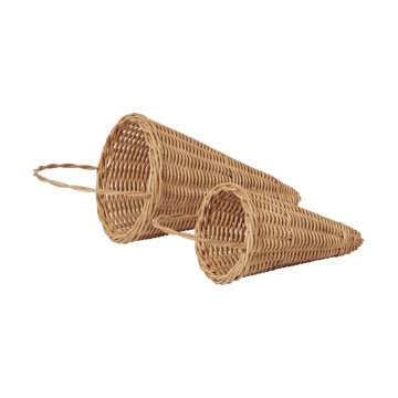 Punotut kartiot joulukoriste 18 cm - Natural - Ferm Living